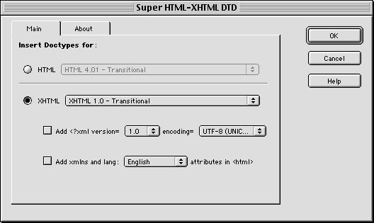 Super HTML-XHTML DTD Screen